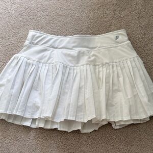 Prince White Pleated Mini Skirt